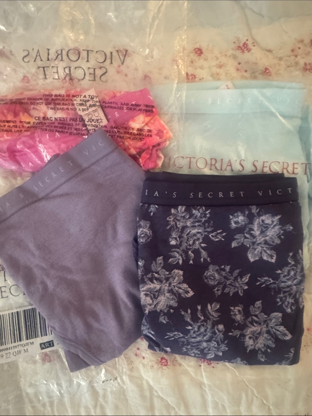 FOUR NIP NWT Victoria's Secret Solid & Floral Cotton Modal Hi Cut Briefs sz M